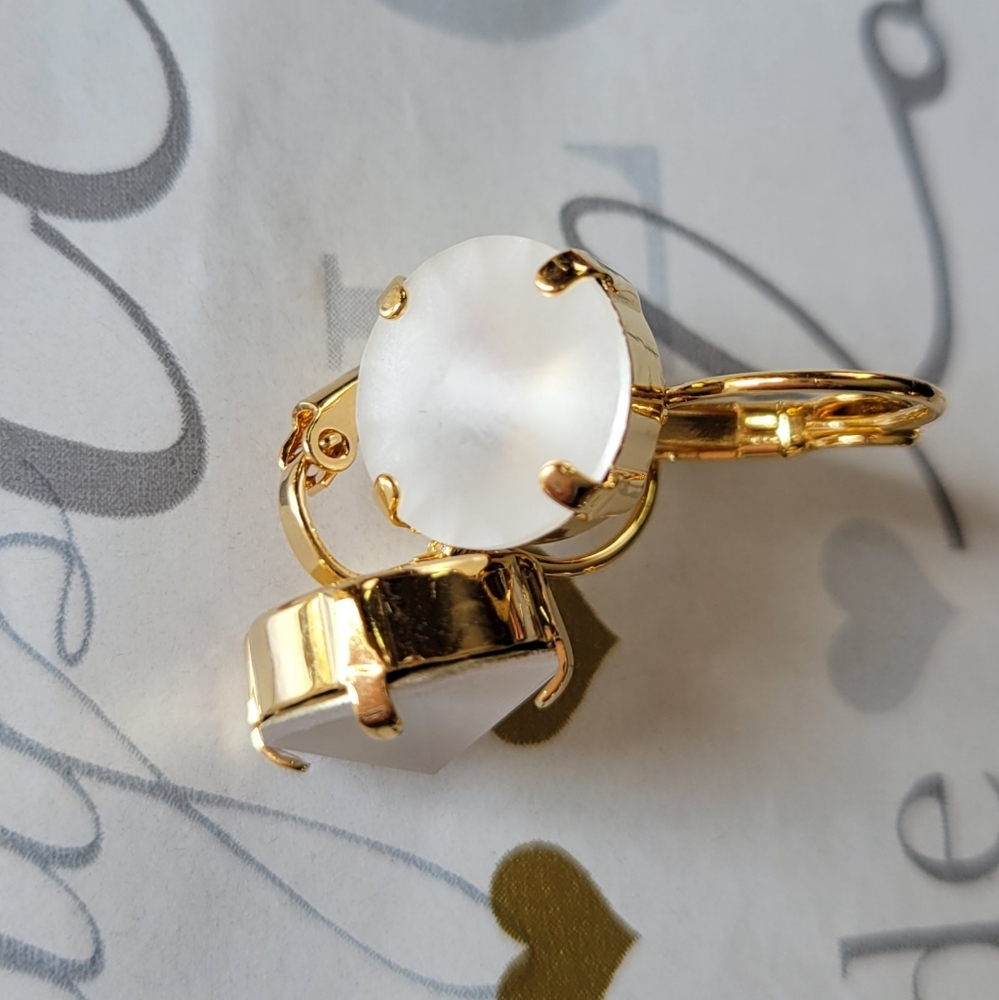 Austrian Crystal Earrings in Gold - Picture 5 of 8